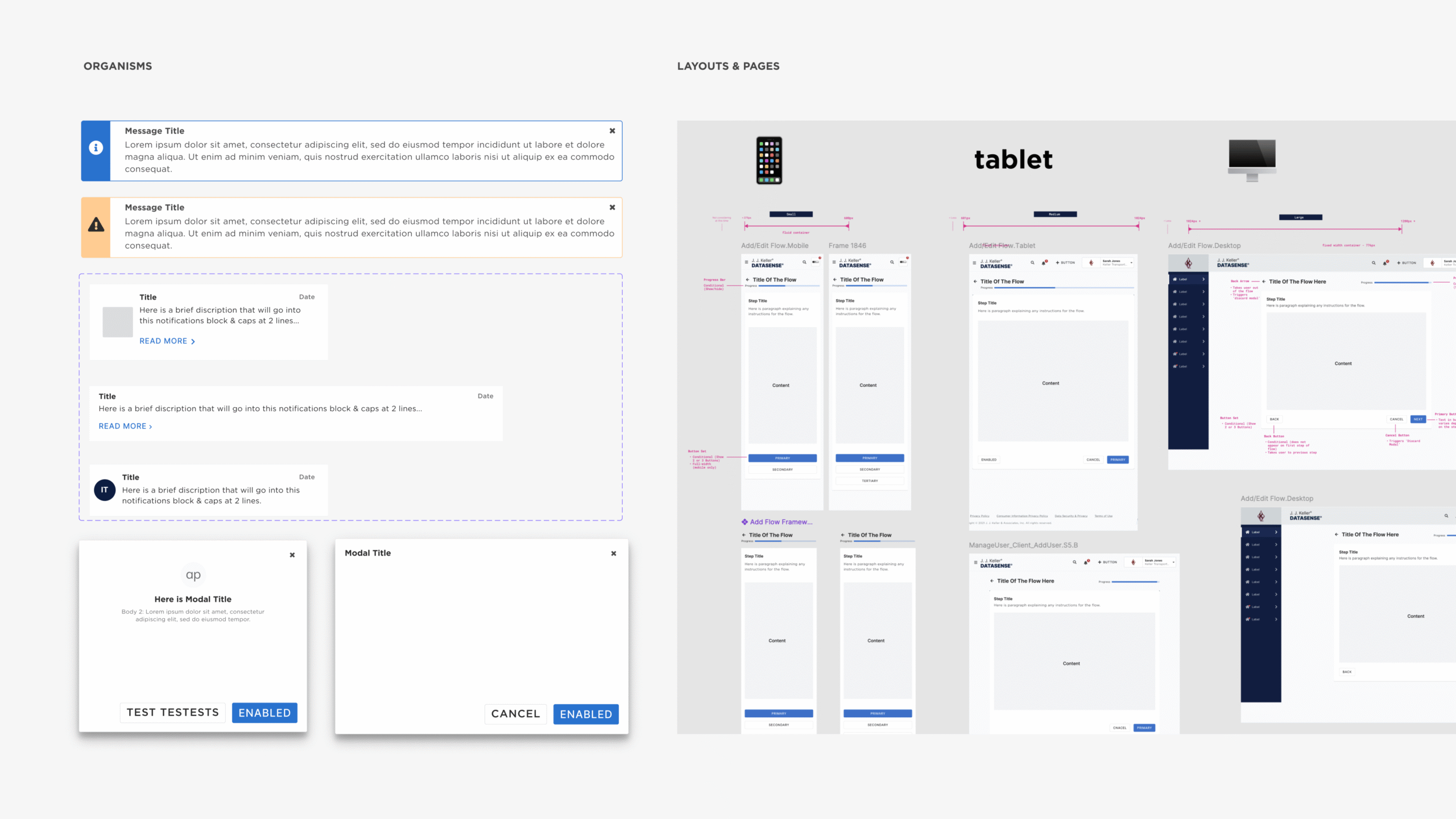 Organisms & Layouts Organisms & Layouts